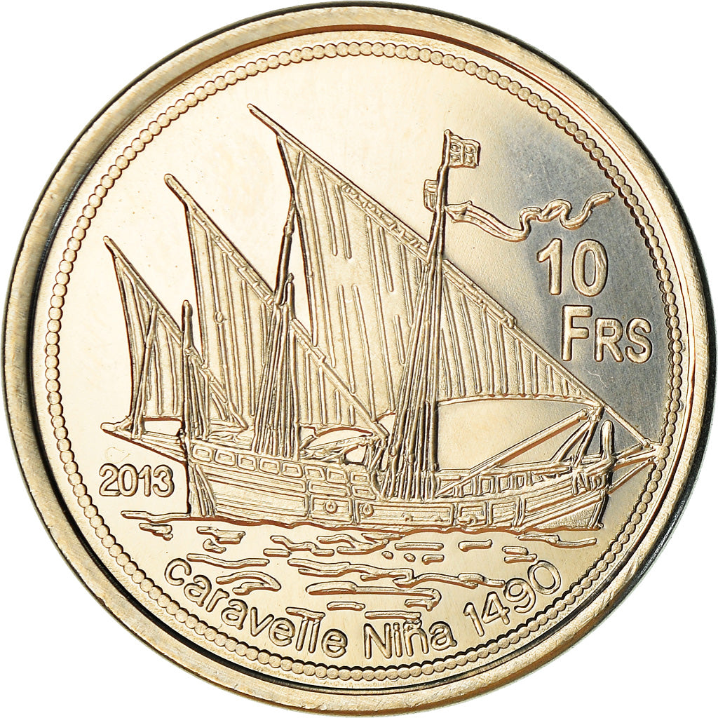 Münze, Frankreich, 10 Francs, 2013, Ile Juan Da Nova, UNZ, Cupro-nickel