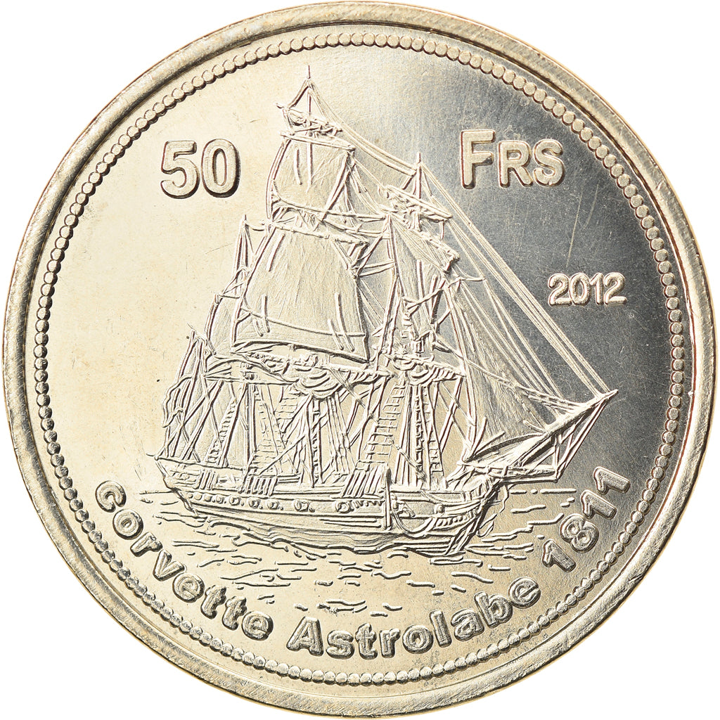 Moneta, Francia, 50 Francs, 2012, Bassas da India, SPL, Rame-nichel-alluminio