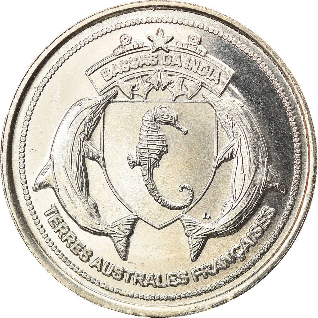 Moeda, França, 20 Francs, 2012, Bassas da India, MS(63), Cuproníquel Alumínio