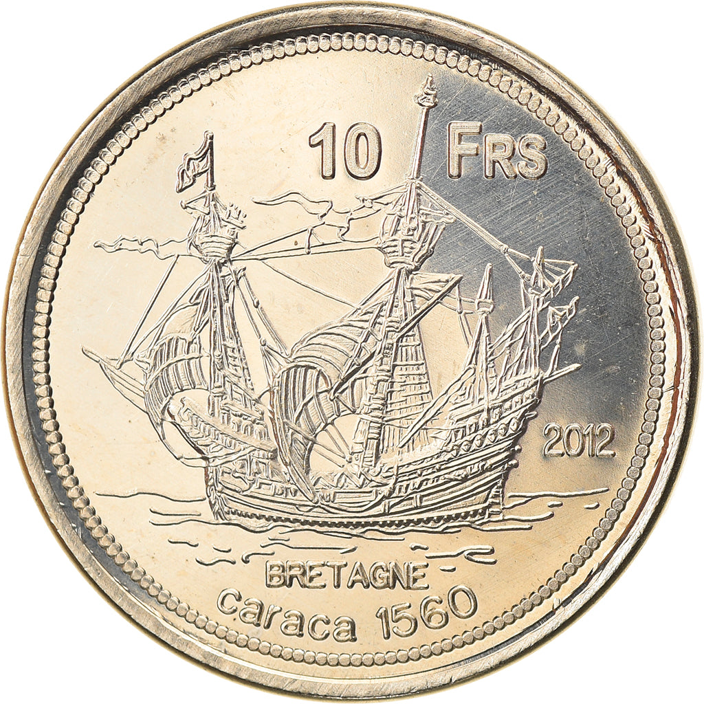 Münze, Frankreich, 10 Francs, 2012, Bassas da India, UNZ, Cupro-nickel