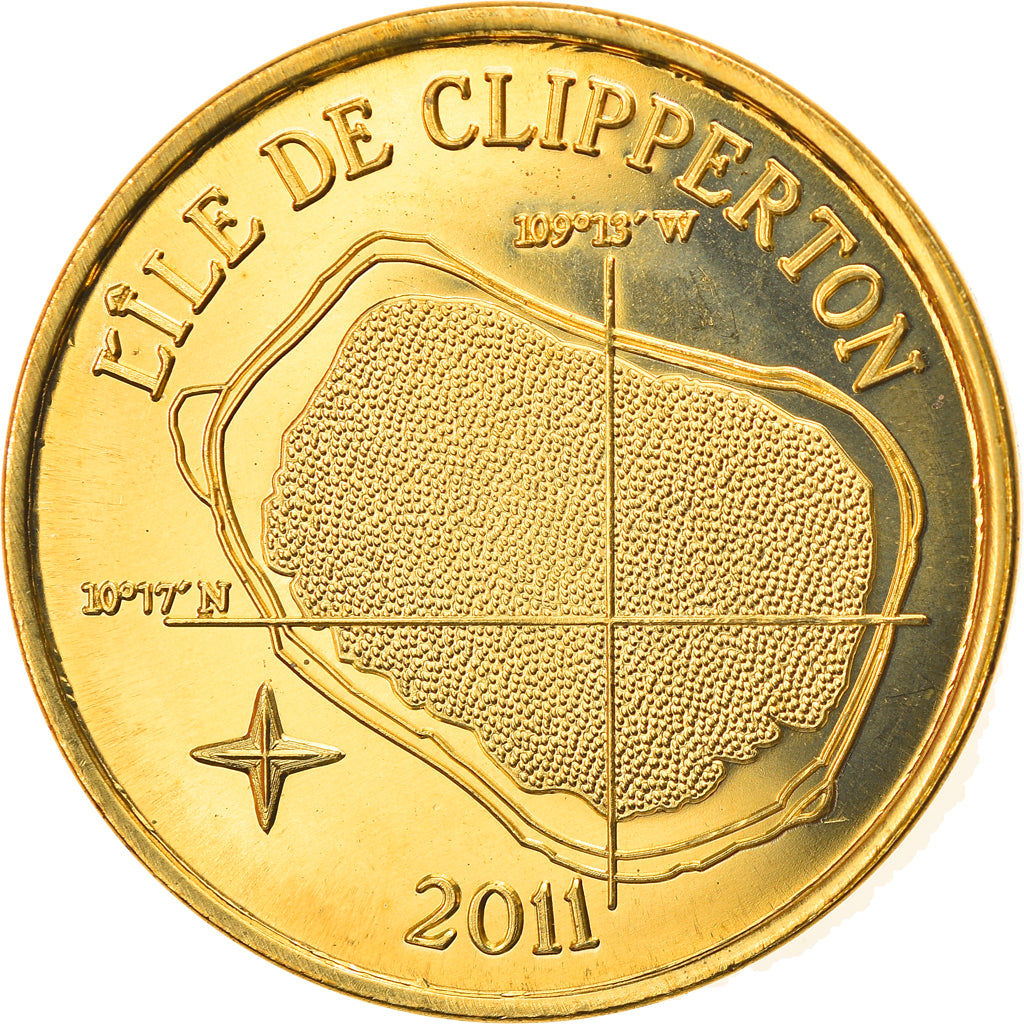 Munten, Frankrijk, 100 Francs, 2011, Clipperton, UNC-, Aluminum-Bronze