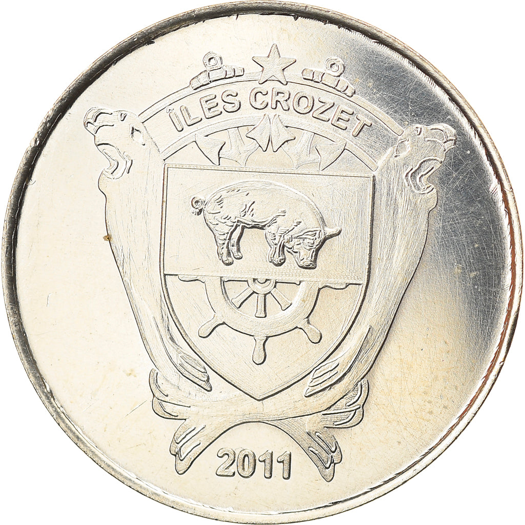 Moneda, Francia, 10 Francs, 2011, Crozet, SC, Aluminio y cuproníquel