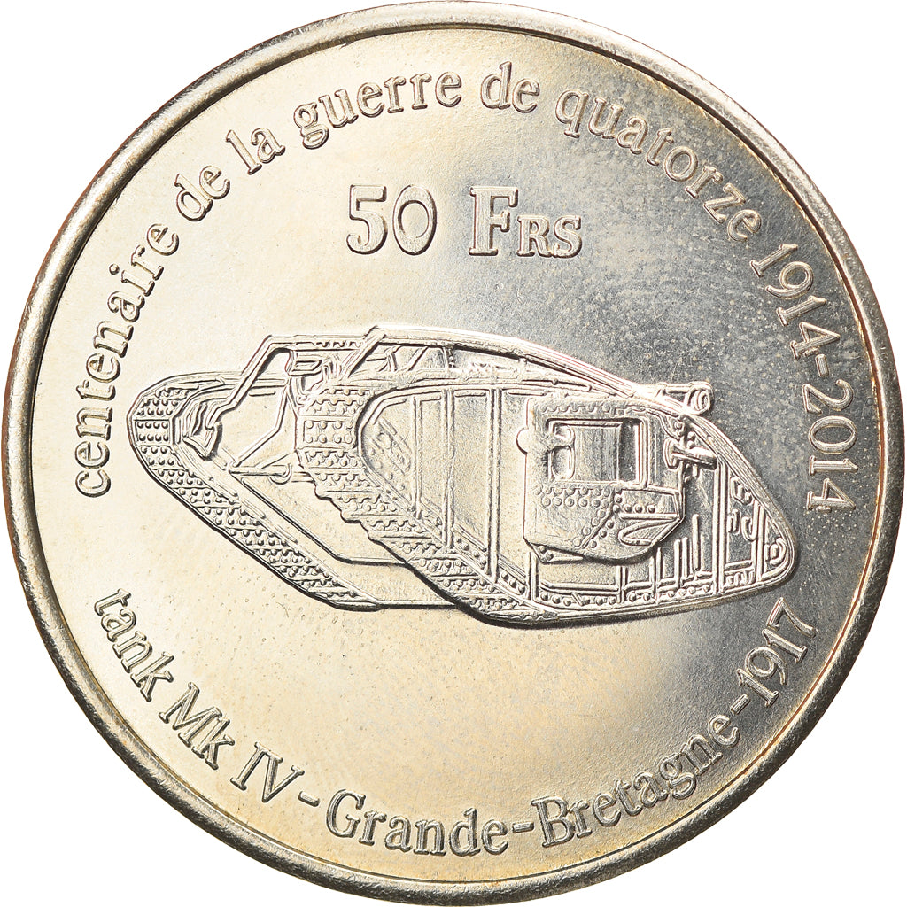 Coin, France, 50 Francs, 2014, Kerguelen, MS(63), Cupro-nickel Aluminium