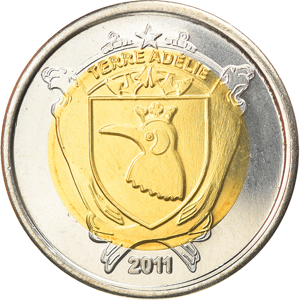 Moneda, Francia, 200 Francs, 2011, Adelie, SC, Bimetálico