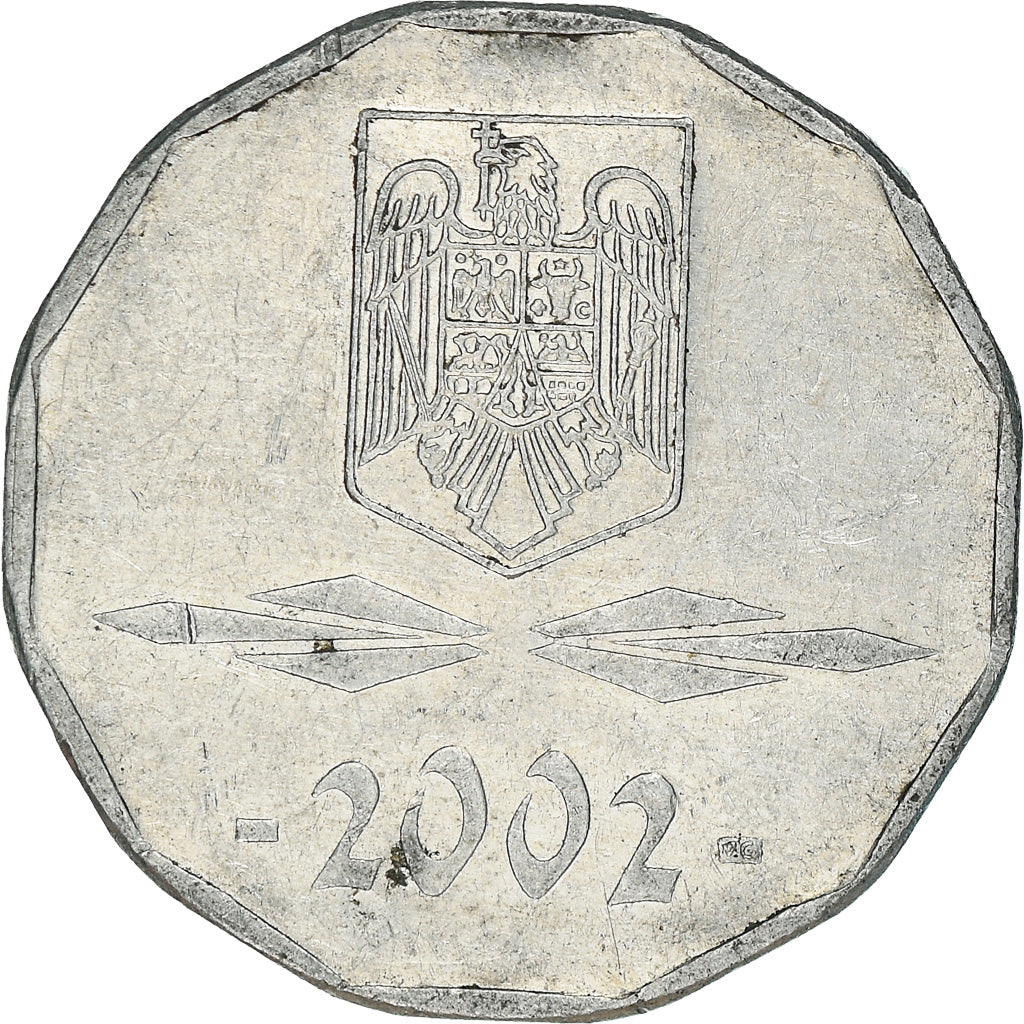 Moeda, Roménia, 5000 Lei, 2002, Bucharest, EF(40-45), Alumínio, KM:158