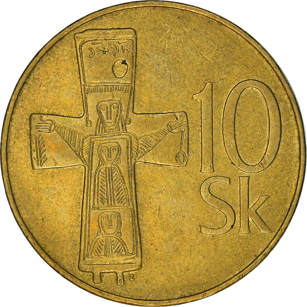 Monnaie, Slovaquie, 10 Koruna, 1994, TTB, Aluminum-Bronze, KM:11
