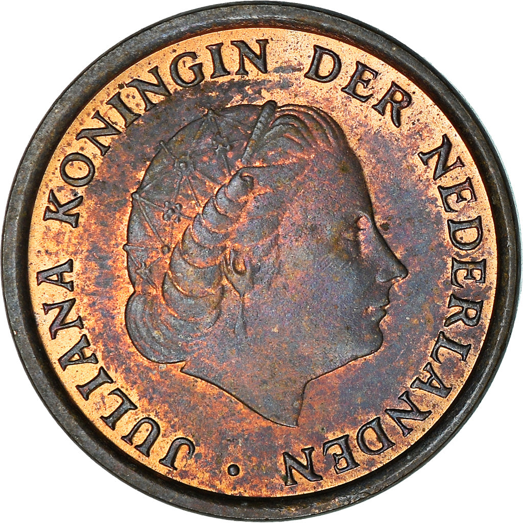 Moneta, Holandia, Juliana, Cent, 1980, EF(40-45), Bronze, KM:180