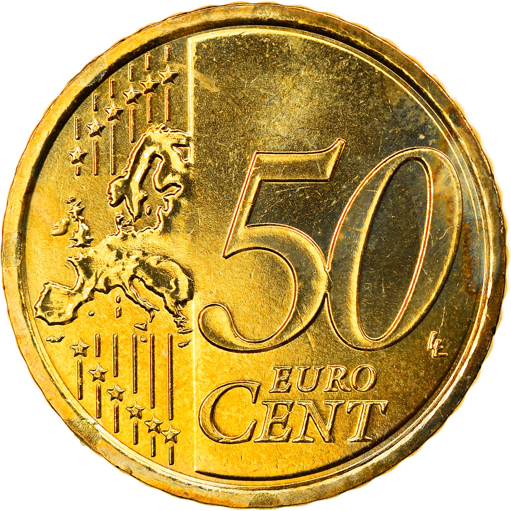 San Marino, 50 Euro Cent, 2009, Rome, MS(63), Brass, KM:484