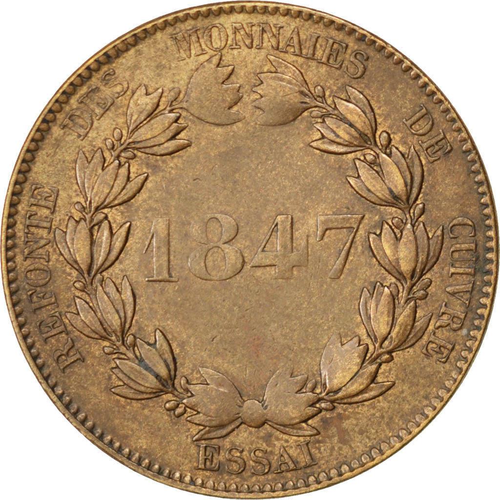 Coin, France, 5 Centimes, 1847, EF(40-45), Bronze, Gadoury:146