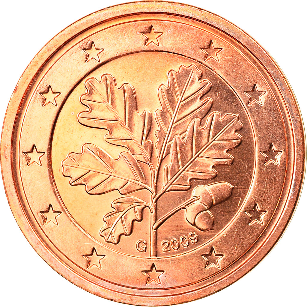 Niemcy - RFN, 2 Euro Cent, 2009, Karlsruhe, MS(63), Miedź platerowana stalą