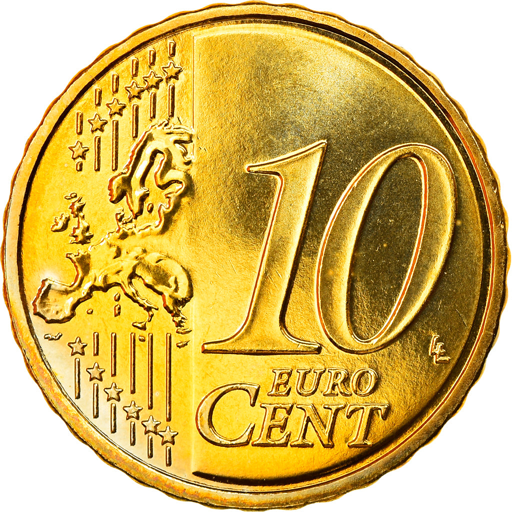Francja, 10 Euro Cent, 2009, Paris, MS(63), Mosiądz, Gadoury:4b., KM:1410