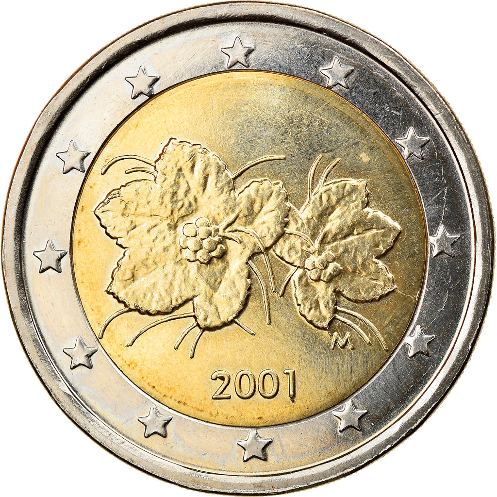 Finlandia, 2 Euro, 2001, Vantaa, SPL, Bi-metallico, KM:105