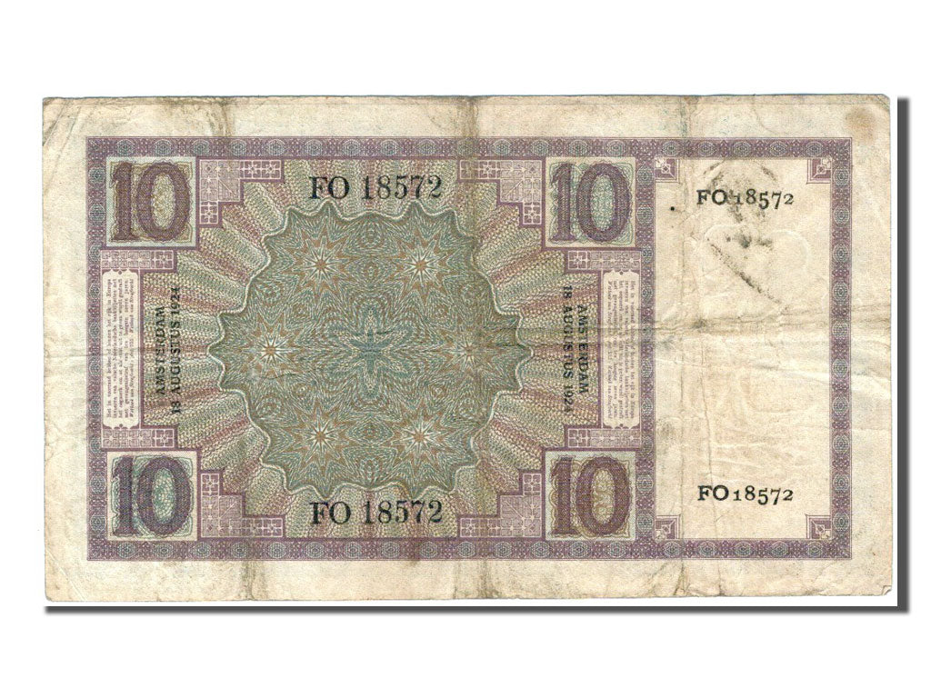 Banconote, Paesi Bassi, 10 Gulden, 1924, MB