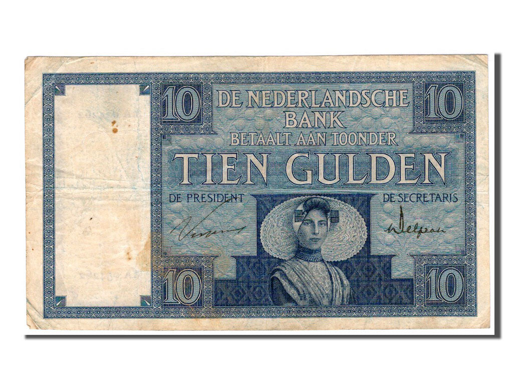 Biljet, Nederland, 10 Gulden, 1927, TTB