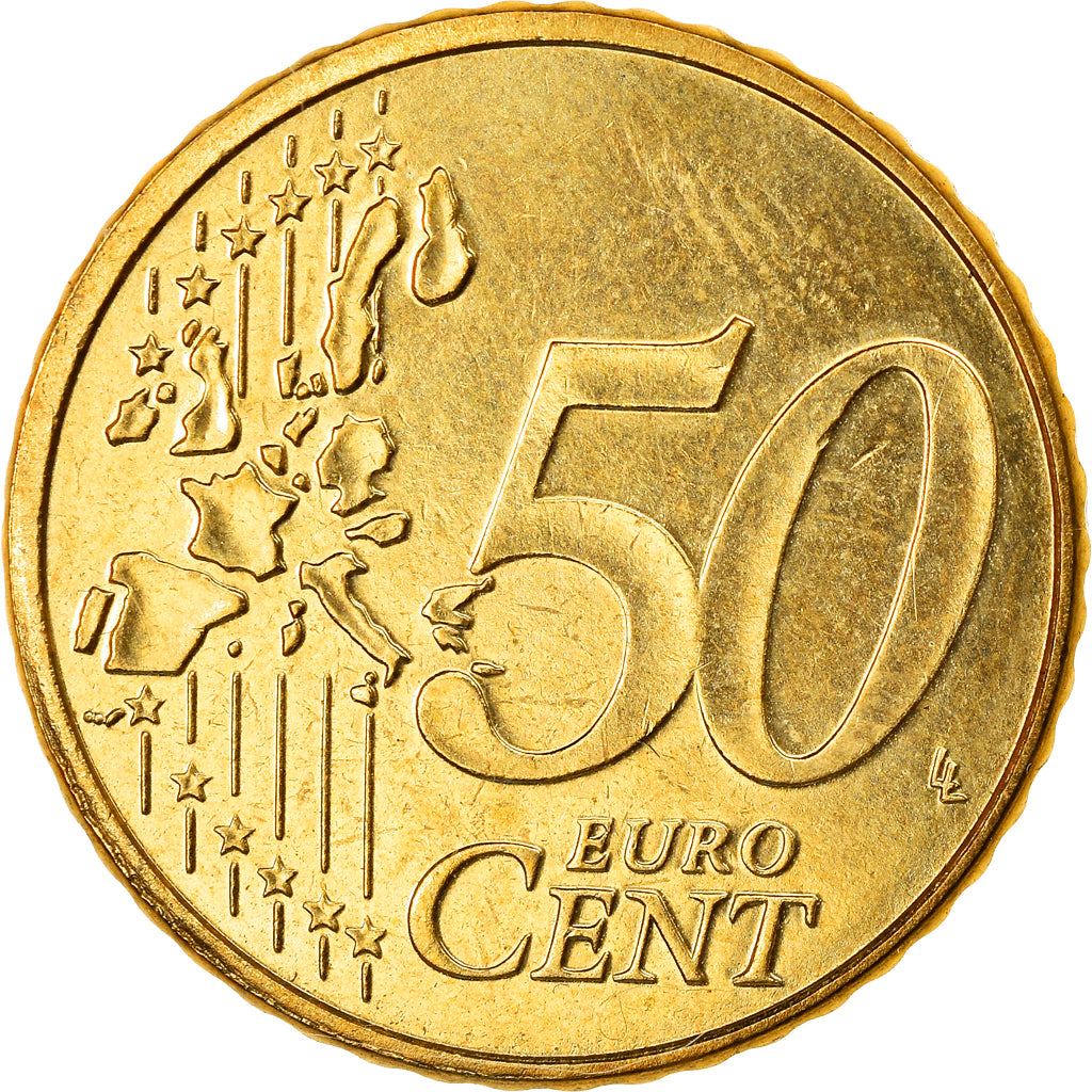 België, 50 Euro Cent, 2004, Brussels, UNC-, Tin, KM:229