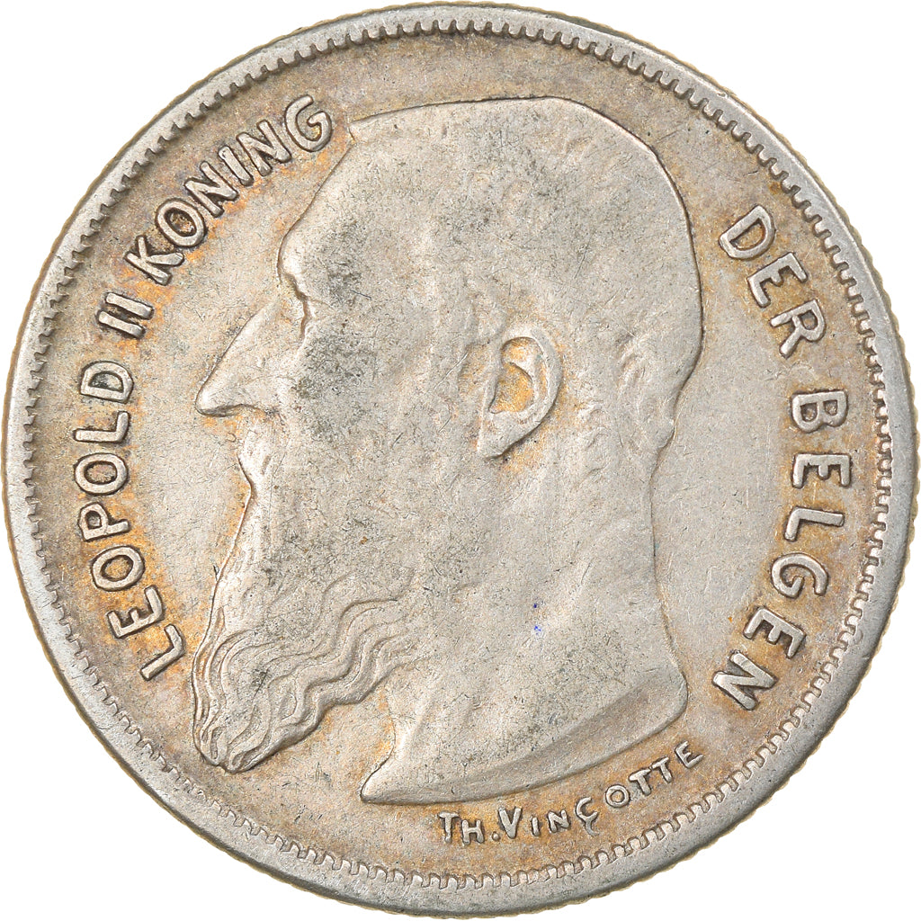 Münze, Belgien, 2 Francs, 2 Frank, 1909, S+, Silber, KM:59