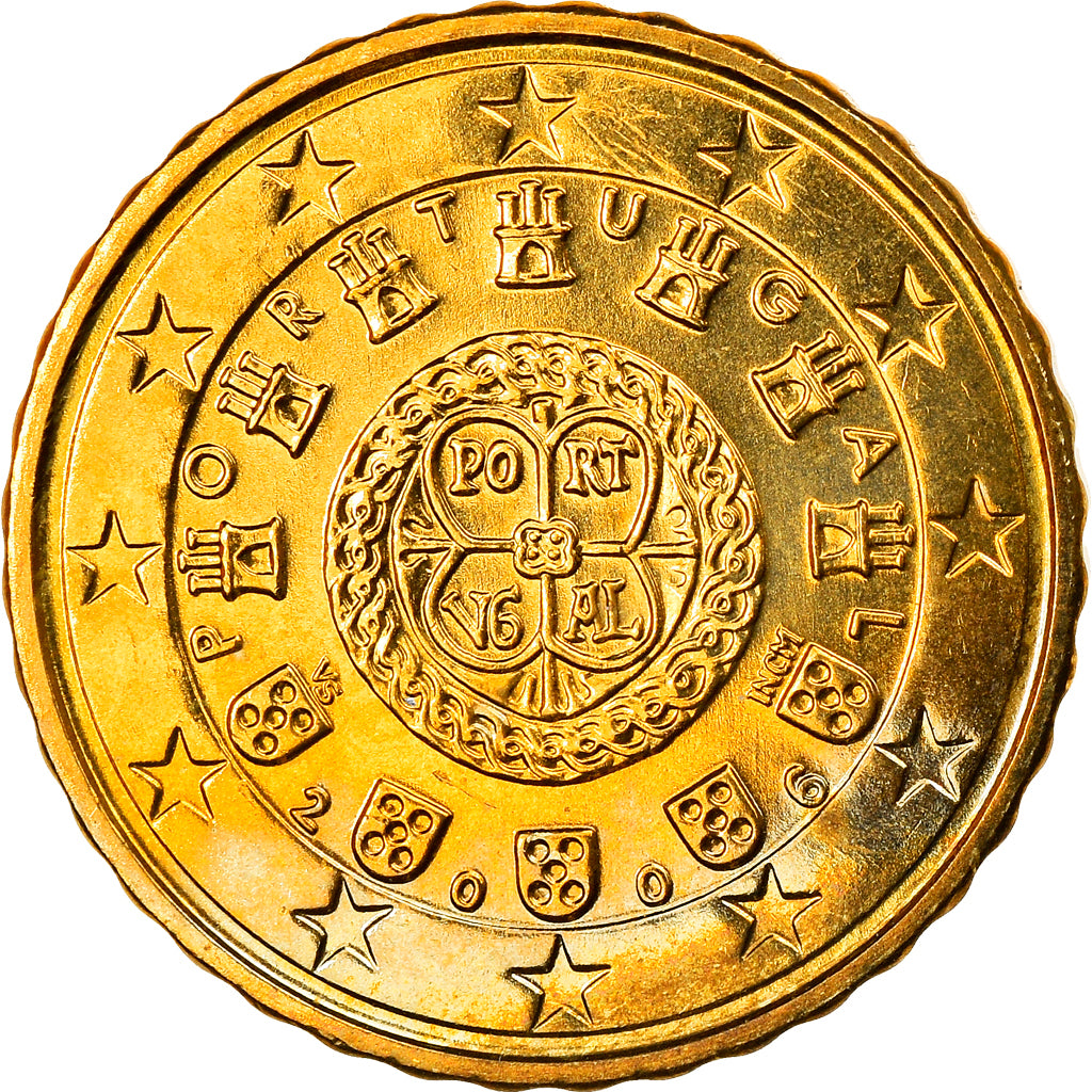 Portogallo, 10 Euro Cent, 2006, Lisbon, SPL, Ottone, KM:743