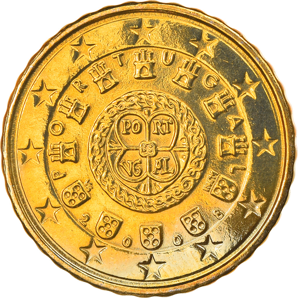 Portugal, 10 Euro Cent, 2008, Lisbonne, SPL, Laiton, KM:763