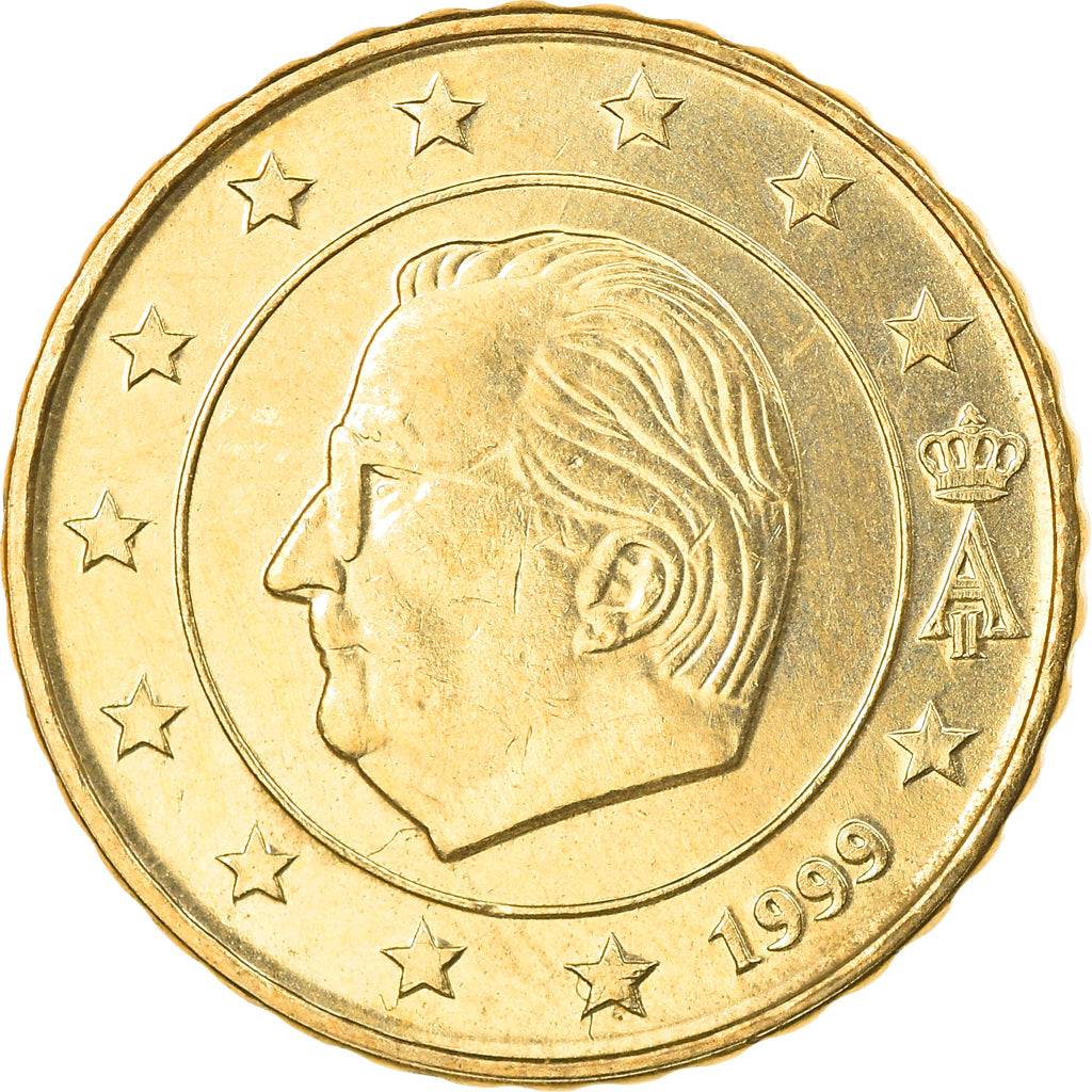 Belgium, 10 Euro Cent, 1999, Brussels, AU(50-53), Brass, KM:227