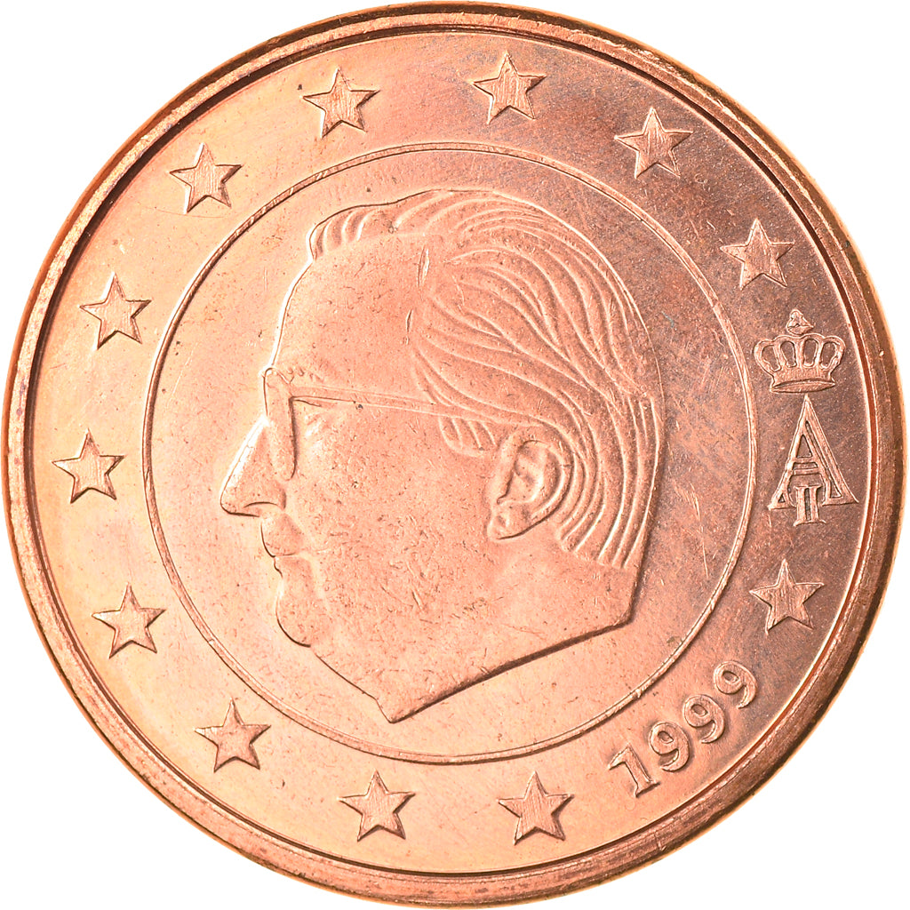 België, 5 Euro Cent, 1999, Brussels, ZF+, Copper Plated Steel, KM:226