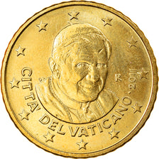 VATICAN CITY, 50 Euro Cent, 2011, Rome, MS(63), Brass, KM:387