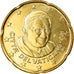 VATICAN CITY, 20 Euro Cent, 2011, Rome, MS(63), Brass, KM:386