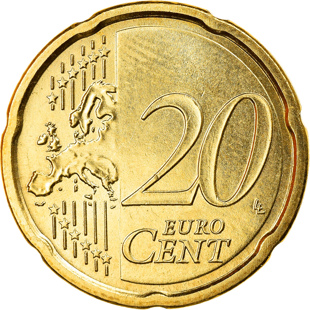 VATICAN CITY, 20 Euro Cent, 2011, Rome, MS(63), Brass, KM:386