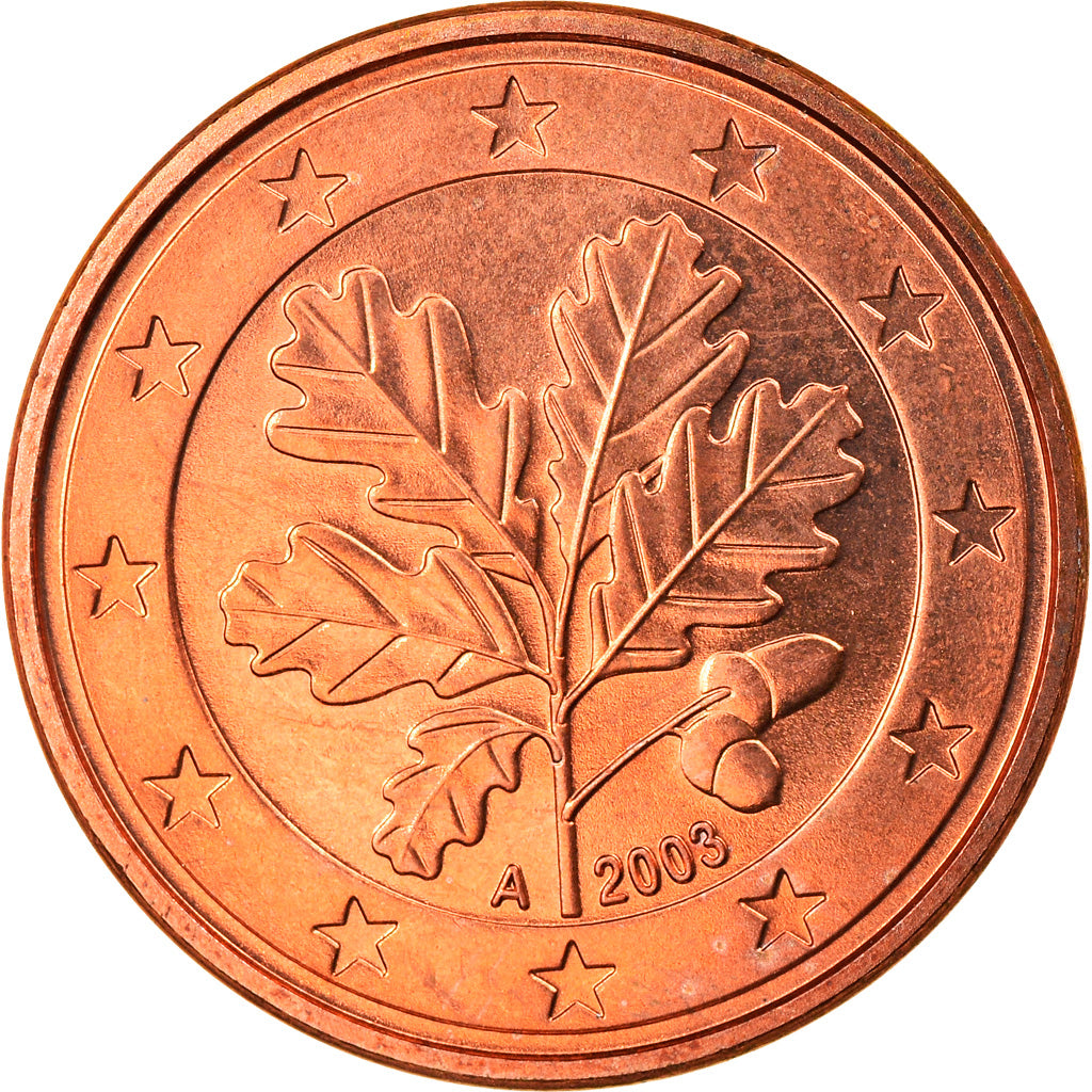 GERMANY - FEDERAL REPUBLIC, 5 Euro Cent, 2003, Berlin, MS(63), Copper Plated