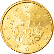 San Marino, 50 Euro Cent, 2002, Rome, MS(63), Brass, KM:445
