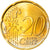 GERMANY - FEDERAL REPUBLIC, 20 Euro Cent, 2005, Stuttgart, MS(63), Brass, KM:211