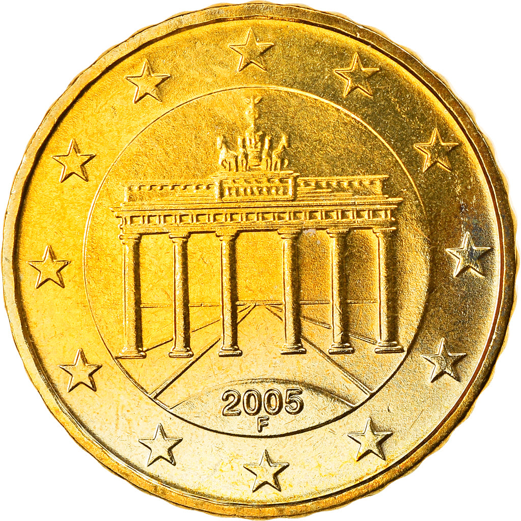 République fédérale allemande, 10 Euro Cent, 2005, Stuttgart, SPL, Laiton