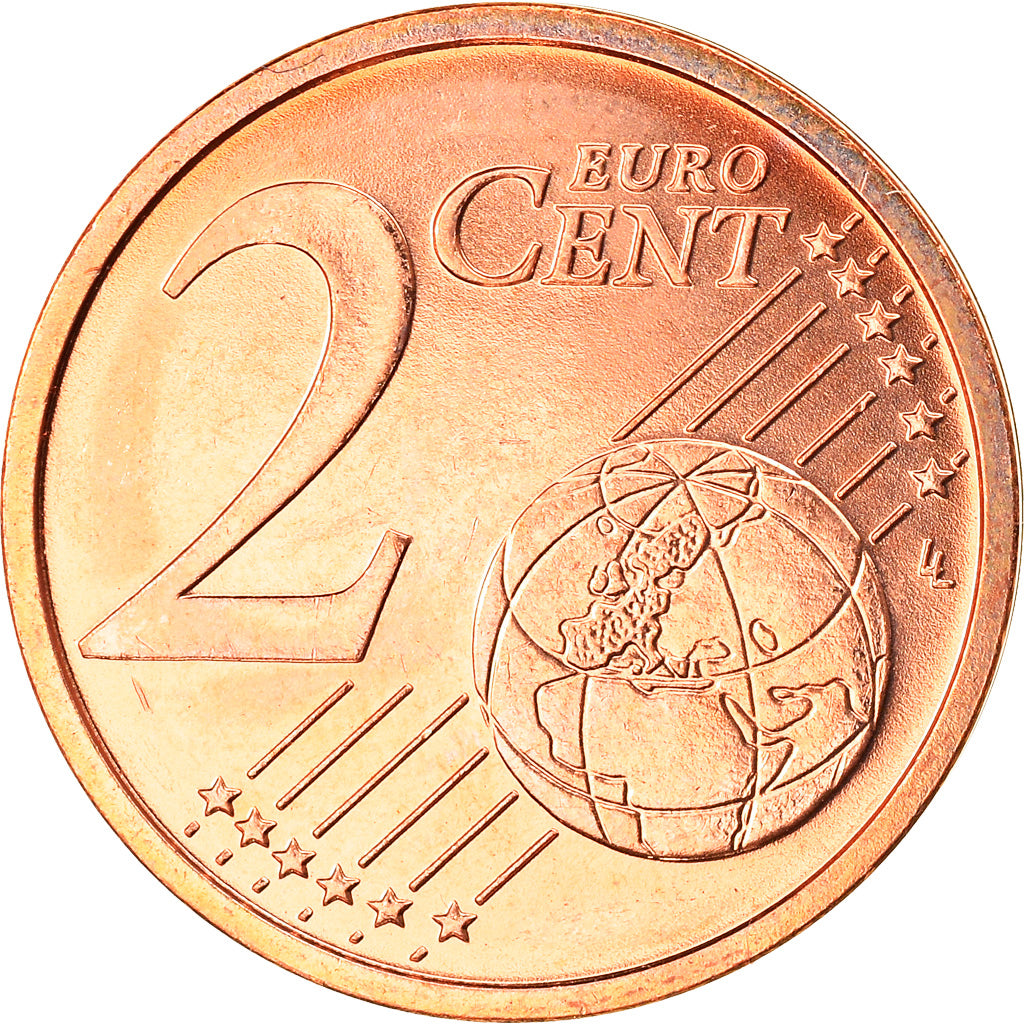 GERMANY - FEDERAL REPUBLIC, 2 Euro Cent, 2005, Stuttgart, MS(63), Copper Plated