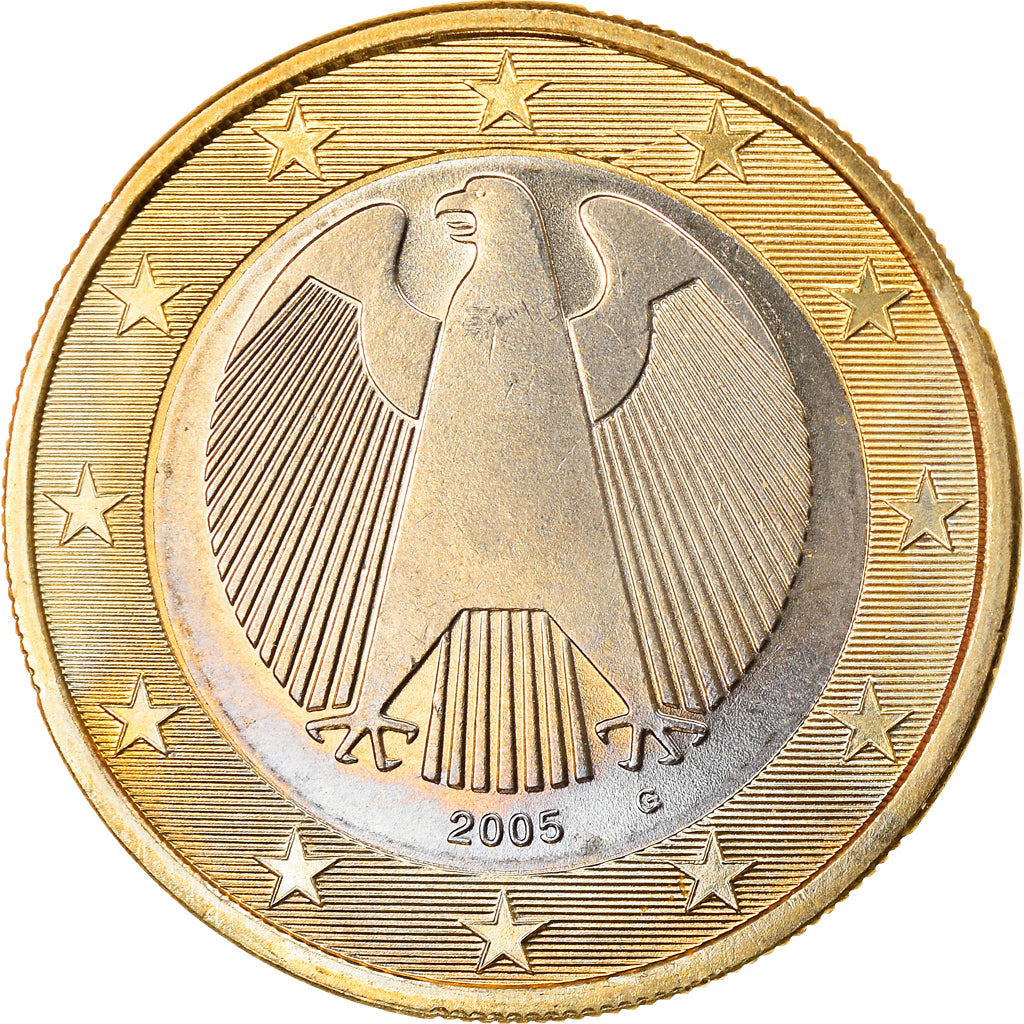 GERMANY - FEDERAL REPUBLIC, Euro, 2005, Karlsruhe, MS(63), Bi-Metallic, KM:213
