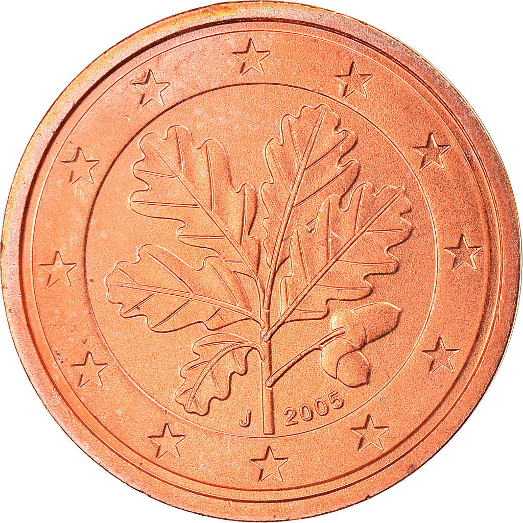 ALEMANIA - REPÚBLICA FEDERAL, 2 Euro Cent, 2005, Hambourg, SC, Cobre chapado en