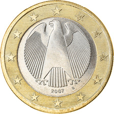 GERMANY - FEDERAL REPUBLIC, Euro, 2007, Karlsruhe, MS(63), Bi-Metallic, KM:257