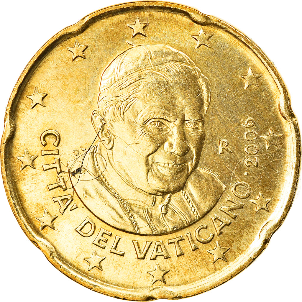 VATICAN CITY, 20 Euro Cent, 2006, Rome, AU(55-58), Brass, KM:379