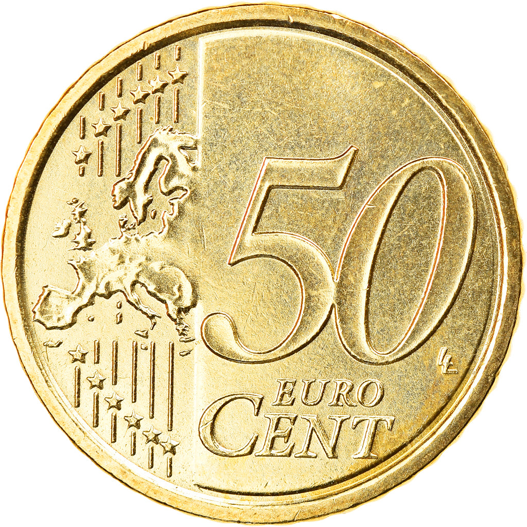 VATICAN CITY, 50 Euro Cent, 2010, Rome, MS(63), Brass, KM:387