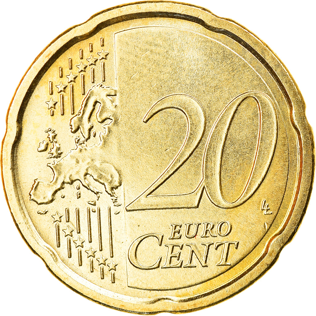 VATICAN CITY, 20 Euro Cent, 2010, Rome, MS(63), Brass, KM:386