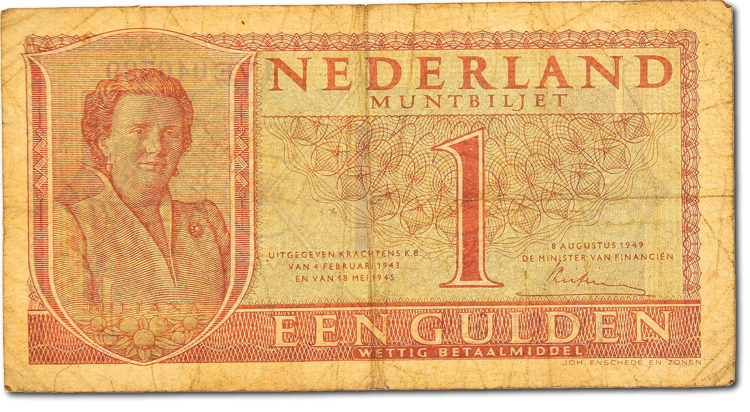Banknote, Netherlands, 1 Gulden, 1949, EF(40-45)