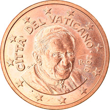 VATICAN CITY, 5 Euro Cent, 2010, Rome, MS(63), Copper Plated Steel, KM:377
