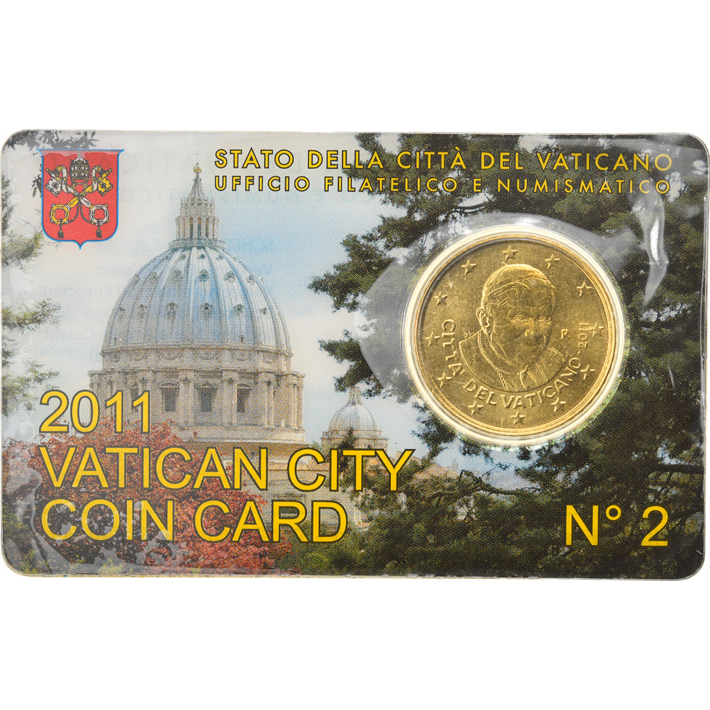 Vaticaanstad, 50 Euro Cent, 2011, Rome, Coin card, FDC, Tin