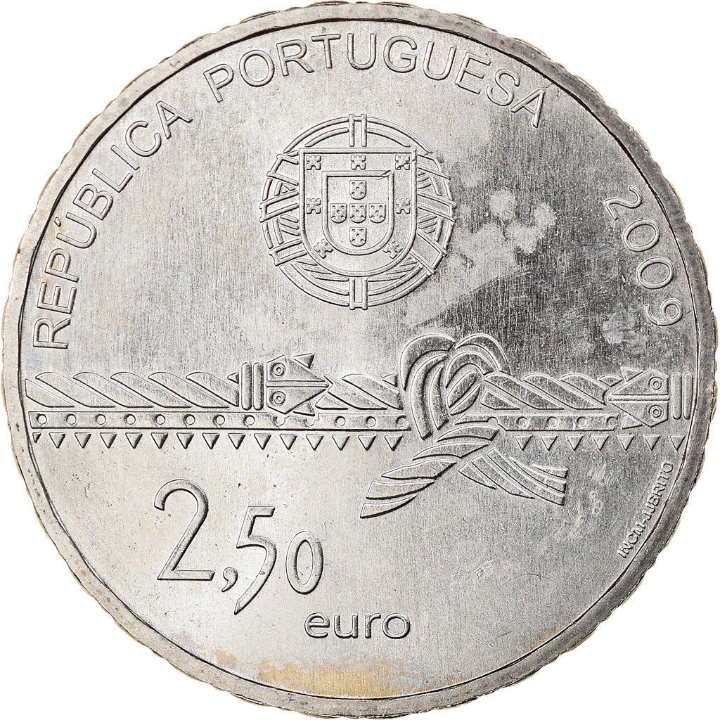 Portugal, 2-1/2 Euro, 2009, Lisbon, AU(55-58), Cobre-níquel, KM:793