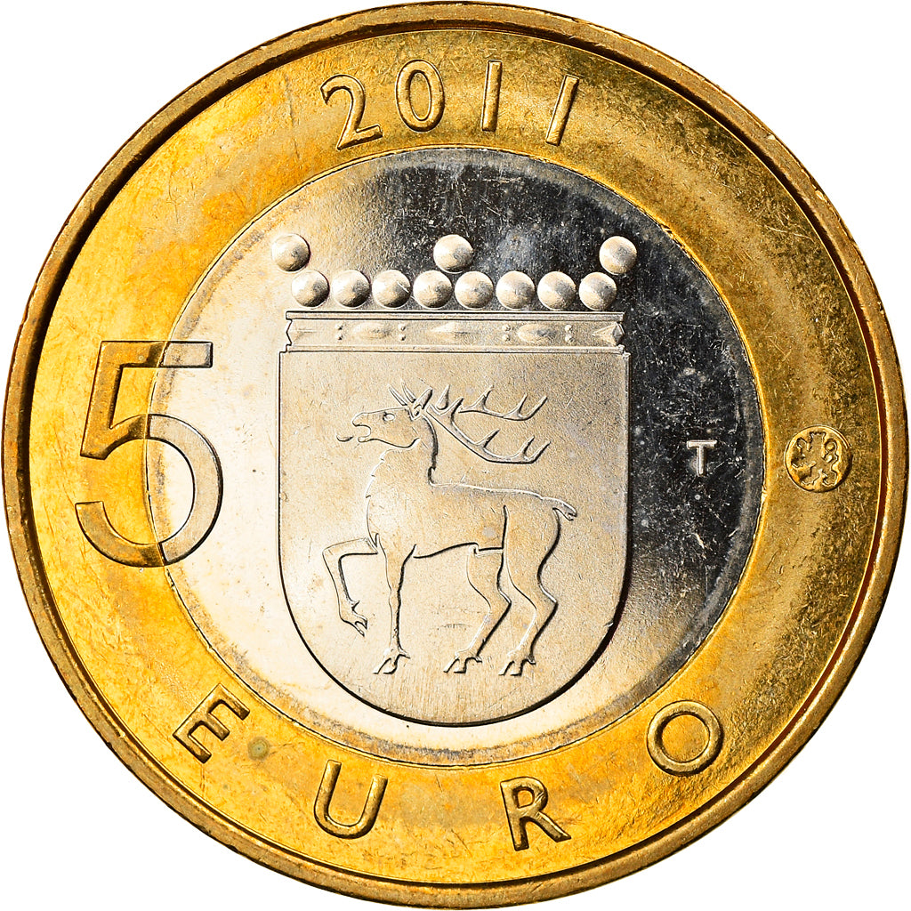 Finland, 5 Euro, 2011, Vantaa, MS(63), Bi-Metallic, KM:161