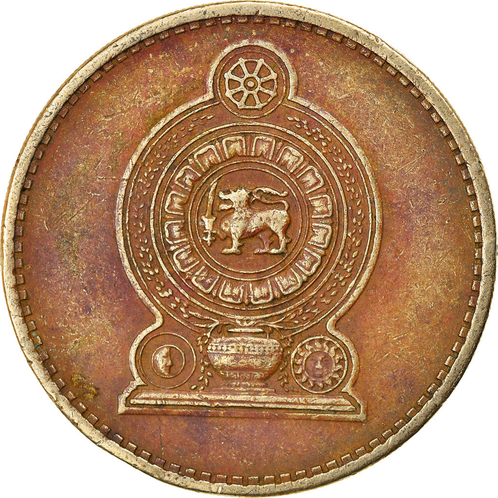 Moeda, Sri Lanka, 5 Rupees, 1986, EF(40-45), Níquel-Latão, KM:148.2