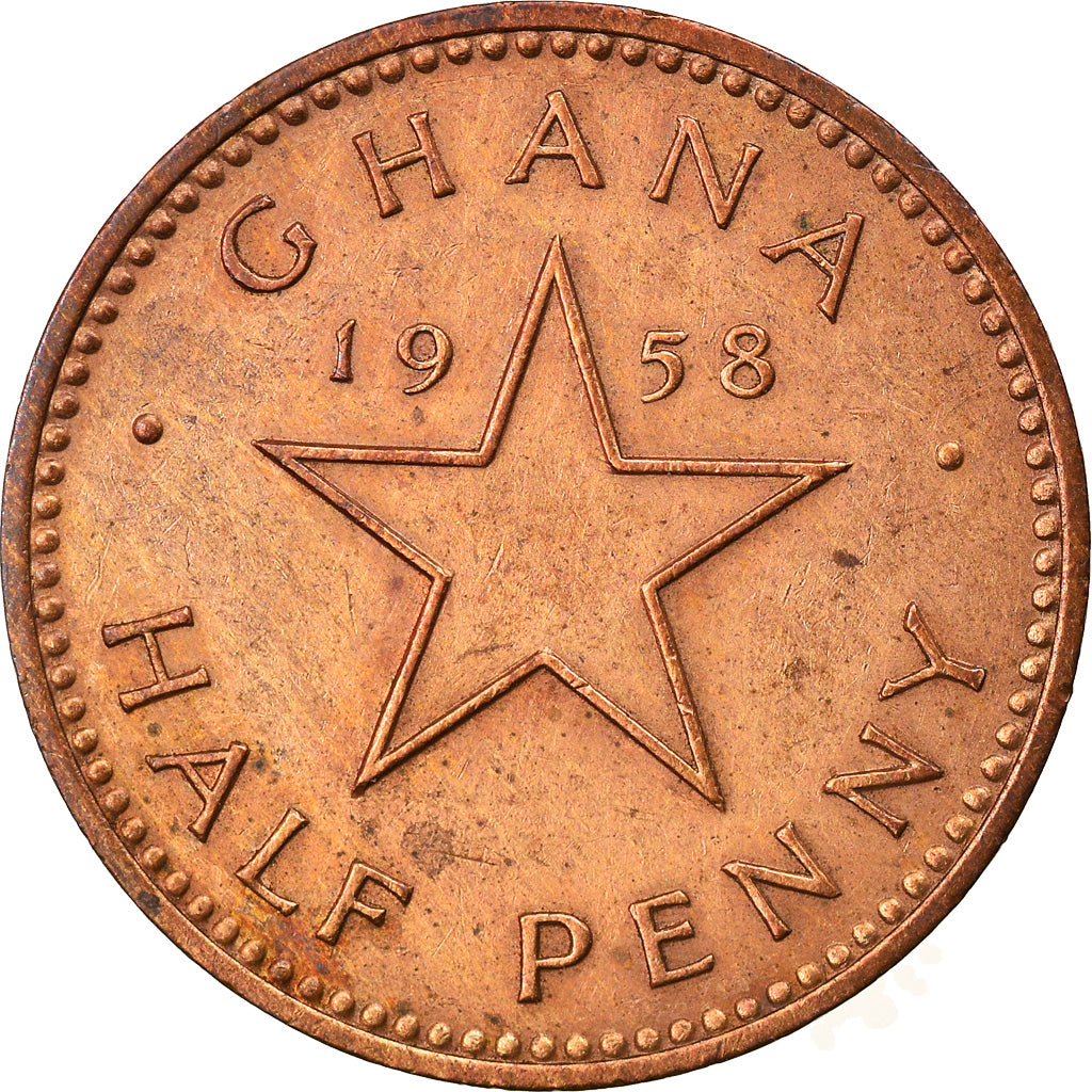 Coin, Ghana, Penny, 1958, VF(30-35), Bronze, KM:2