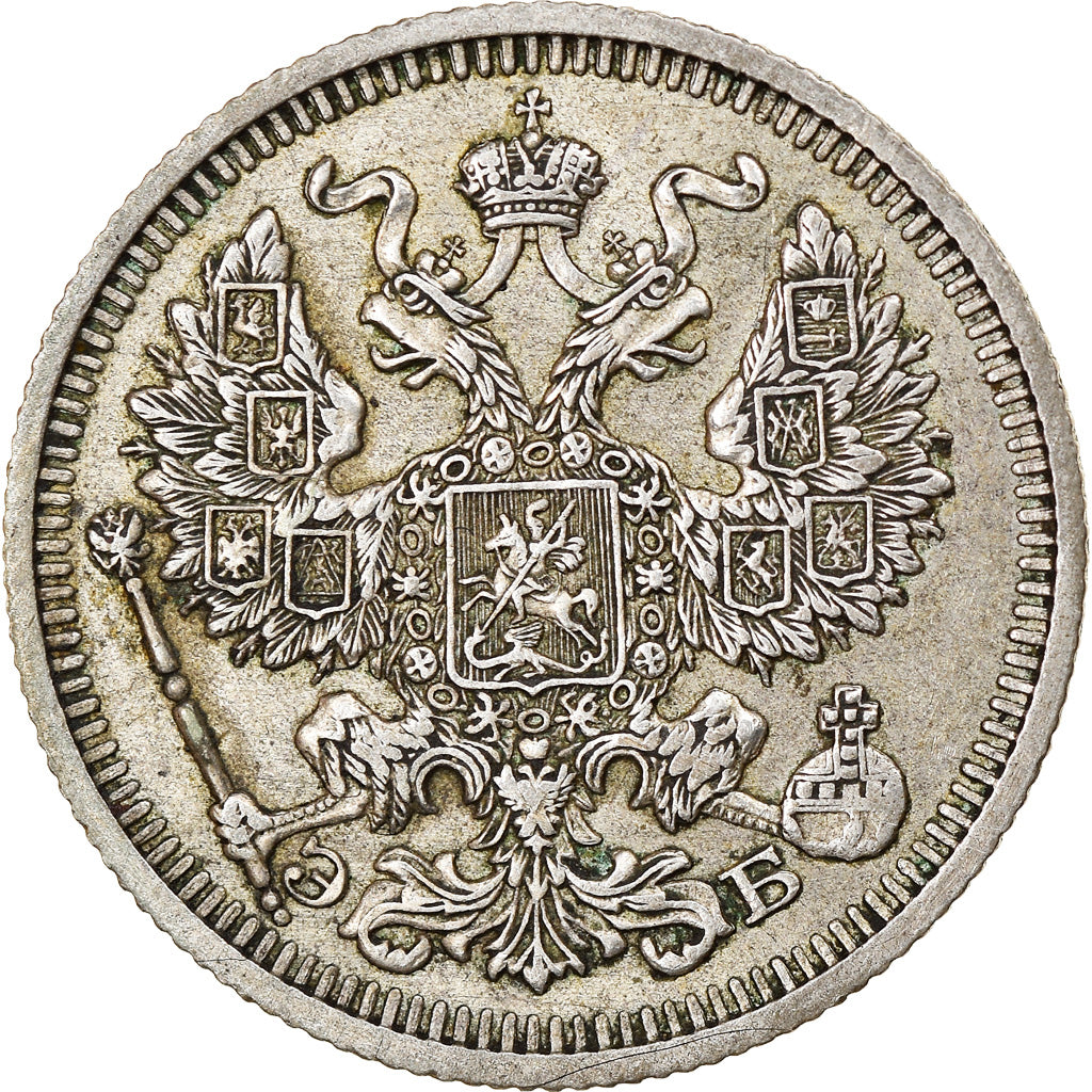 Munten, Rusland, Nicholas II, 20 Kopeks, 1910, Saint-Petersburg, PR+, Zilver