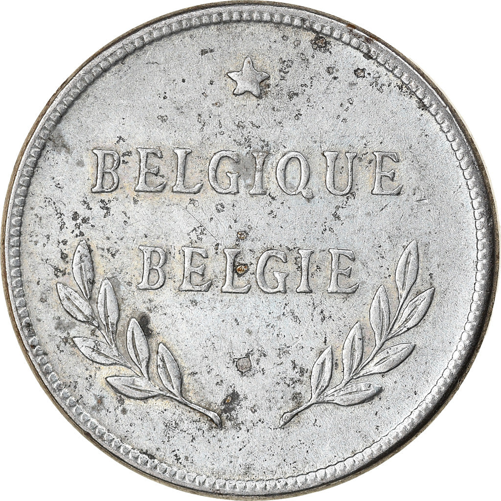 Münze, Belgien, 2 Francs, 2 Frank, 1944, SS, Zinc Coated Steel, KM:133
