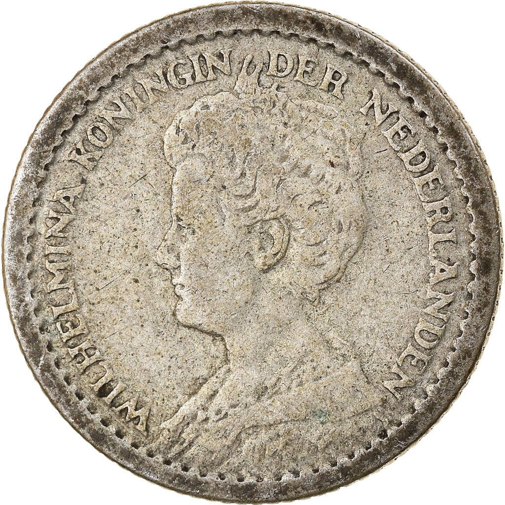 Münze, Niederlande, Wilhelmina I, 10 Cents, 1914, S, Silber, KM:145