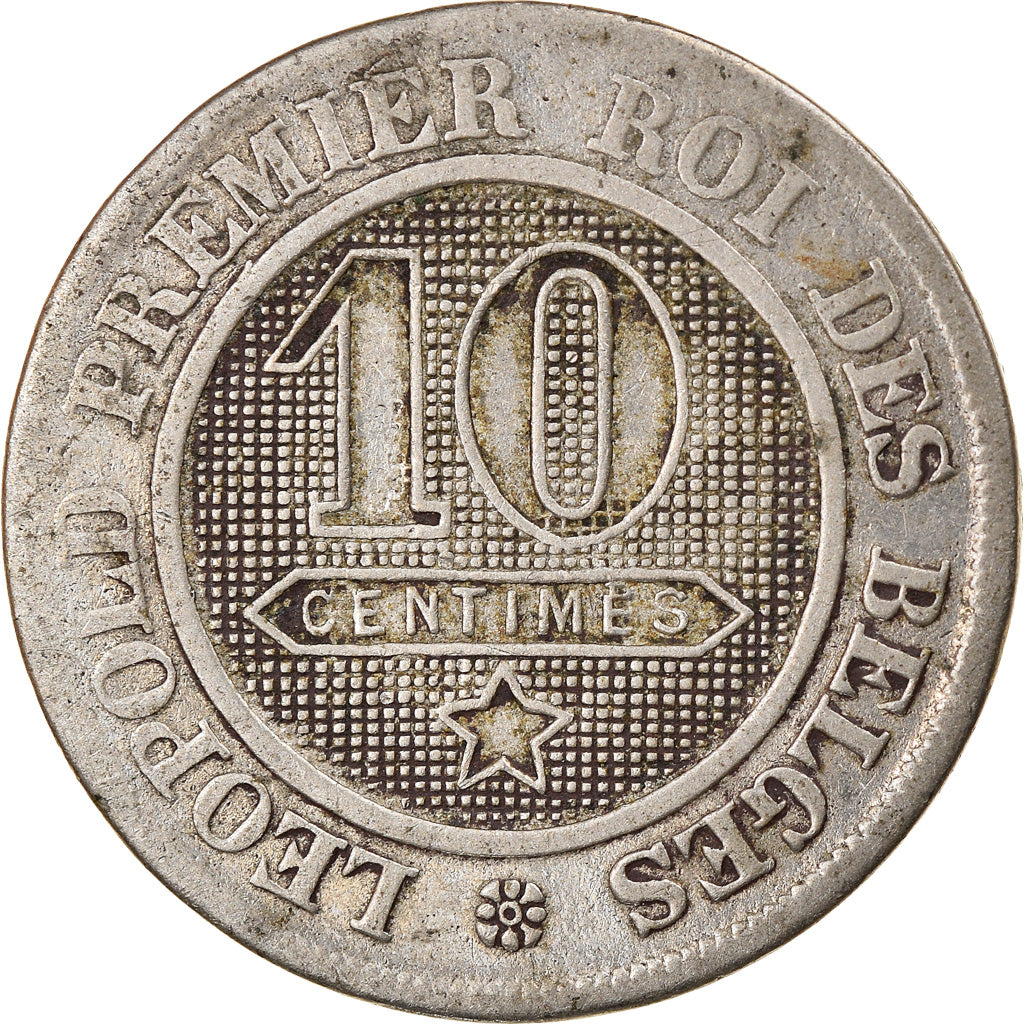 Münze, Belgien, Leopold I, 10 Centimes, 1862, S+, Copper-nickel, KM:22