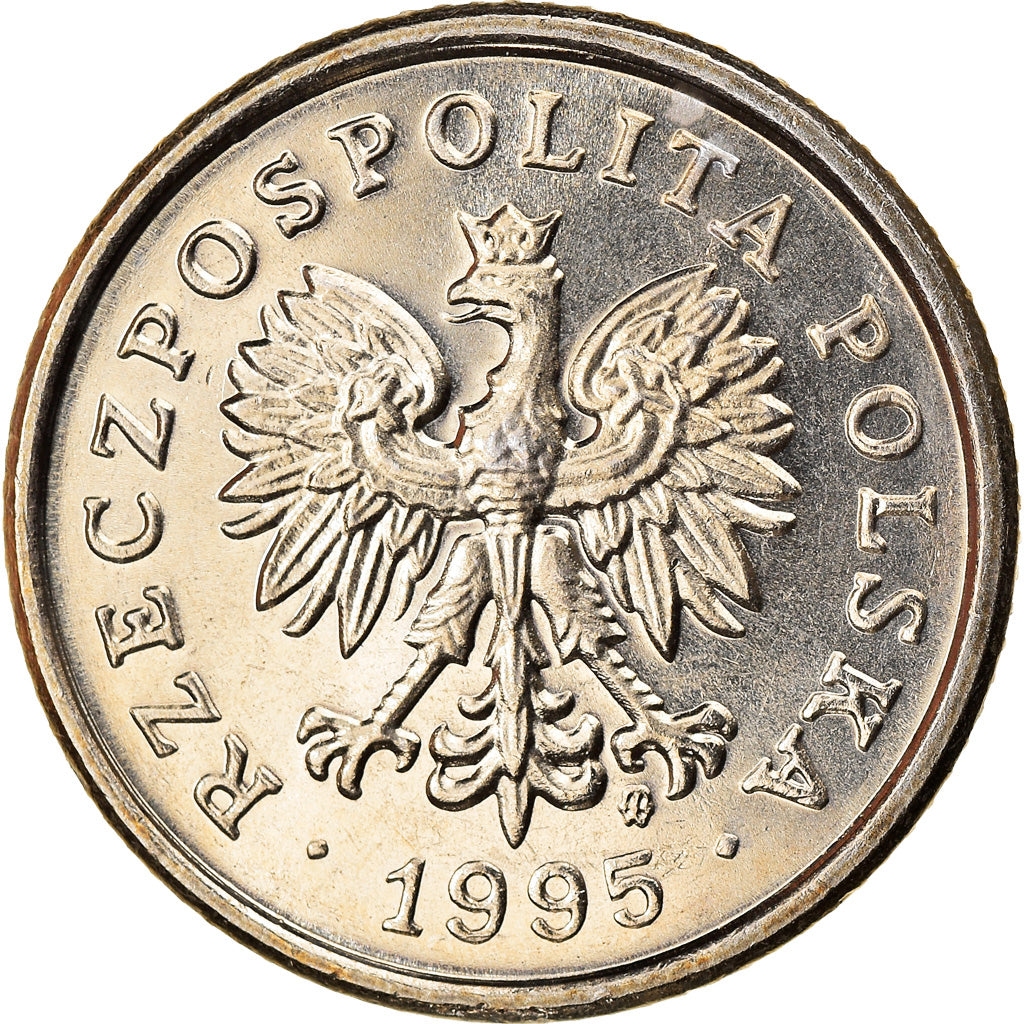Coin, Poland, 50 Groszy, 1995, Warsaw, MS(63), Copper-nickel, KM:281